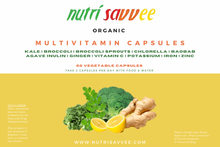 Load image into Gallery viewer, Organic Plant-Based Multivitamin Capsules – Daily Wellness & Natural Immune Support - Nutri Savvee