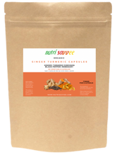 Load image into Gallery viewer, Organic Ginger Turmeric Curcumin with Black Pepper Capsules - 100% Natural 710mg - Nutri Savvee
