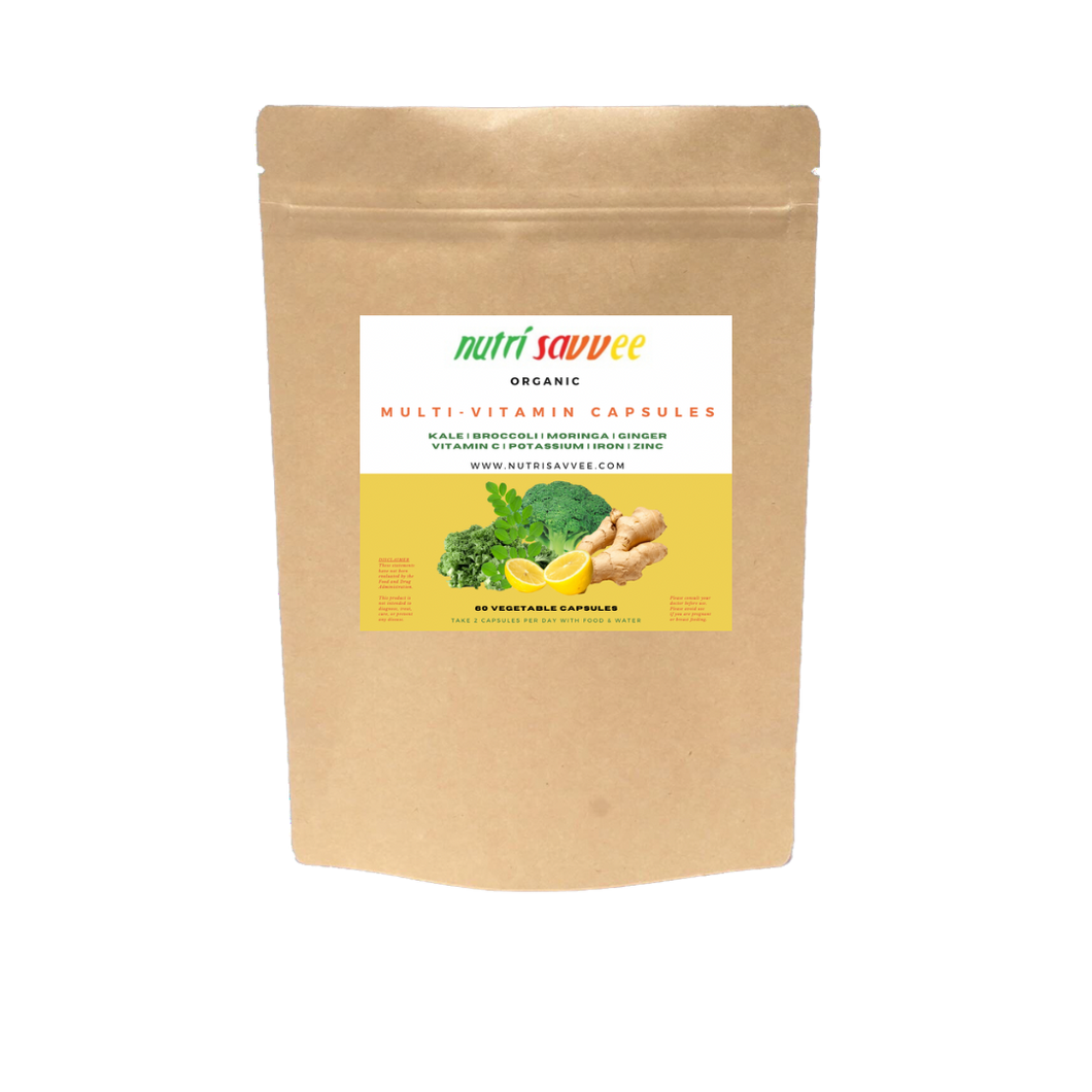 Organic Plant-Based Multivitamin Capsules – Daily Wellness & Immune Support