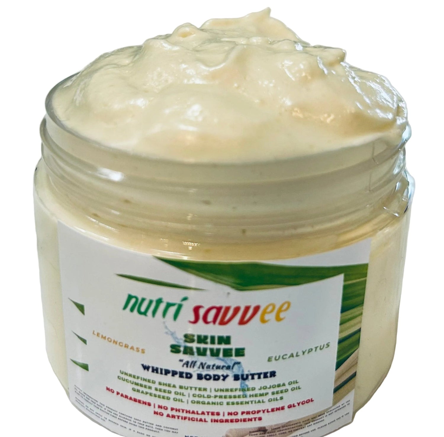 Moisturizing Whipped Body Butter - Unrefined Shea Butter, Jojoba Oil & Essential Oils Natural Handmade Non-Greasy - Nutri Savvee