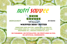 Load image into Gallery viewer, Moisturizing Whipped Body Butter - Unrefined Shea Butter, Jojoba Oil &amp; Essential Oils Natural Handmade Non-Greasy
