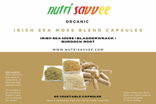 Load image into Gallery viewer, Organic Irish Sea Moss, Bladderwrack &amp; Burdock Root Capsules – Immune &amp; Thyroid Support
