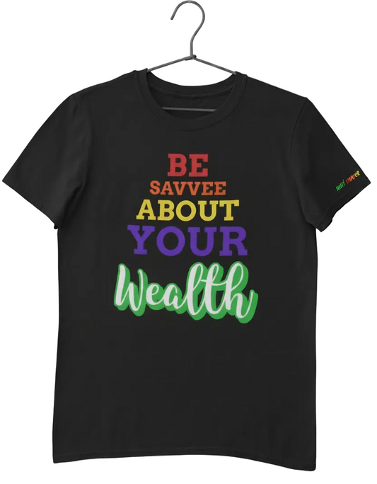 100% Cotton Healthy Lifestyle T-Shirt Short Sleeve w/ "Be Savvee About Your Health" Graphic Design - Nutri Savvee
