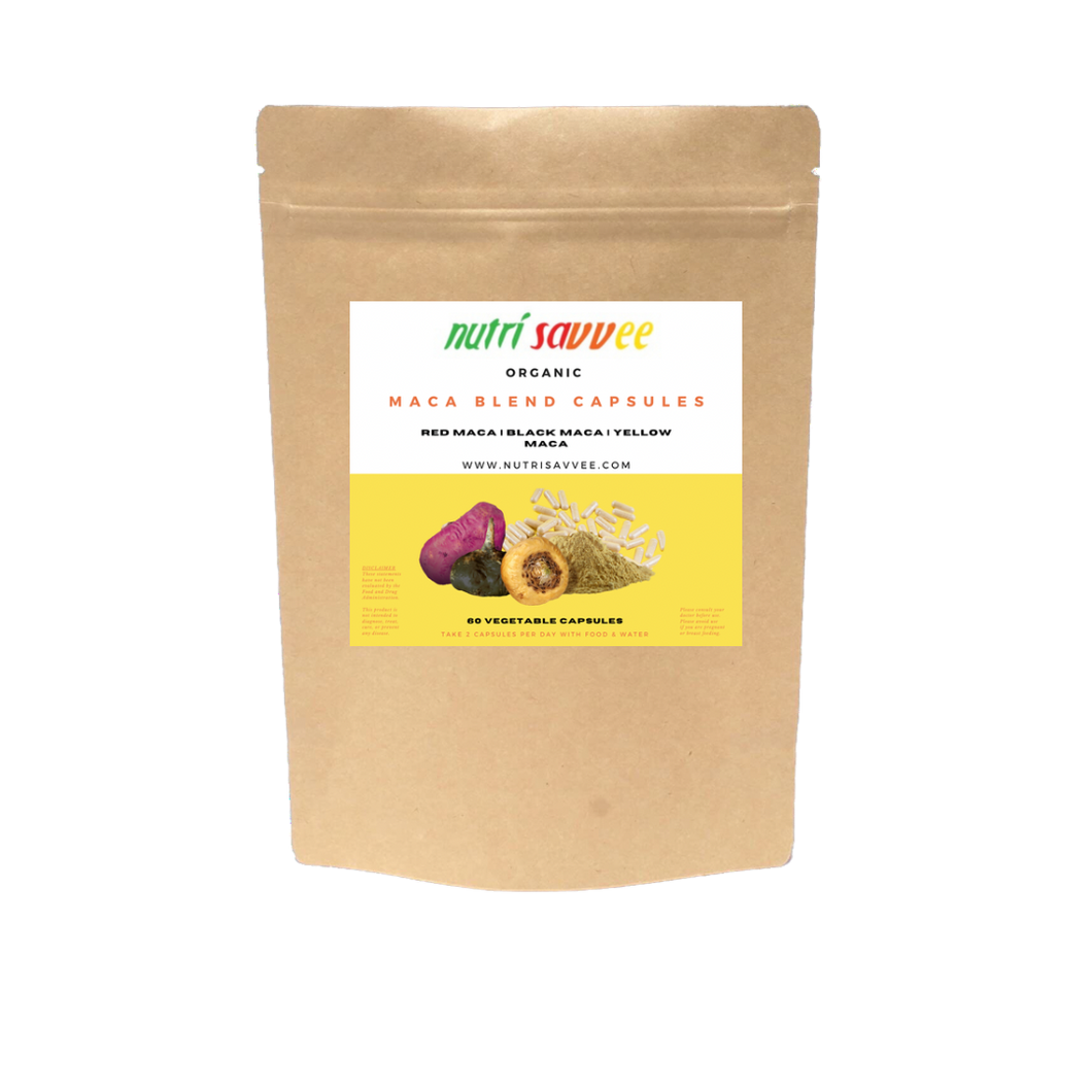 Organic Maca Root Blend Capsules – Energy, Stamina & Hormonal Balance