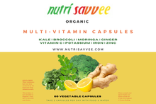 Load image into Gallery viewer, ORGANIC Plant-Based Multivitamin Capsules w/ Energy Support Digestive Support &amp; Probiotics

