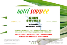 Load image into Gallery viewer, Skin Savvee Organic Moisturizing Cream – 24-Hour Hydration with Shea Butter &amp; Vitamin E

